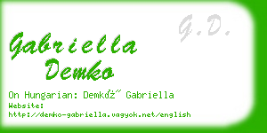 gabriella demko business card